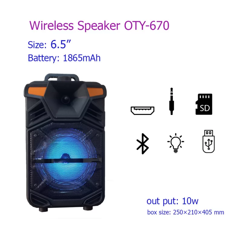 OTY-670-SPEAKER (2) اسپیکر بلوتوثی 6.5 اینچی مدل OTY-670