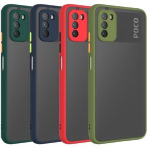قاب گوشی شیائومی XIAOMI POCO M3 مدل پشت مات محافظ لنز دار
