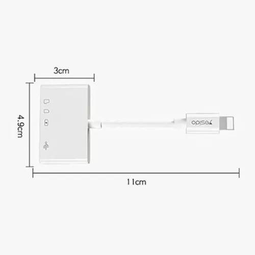 مبدل OTG لایتنینگ یسیدو مدل GS12 | استپ موبایل