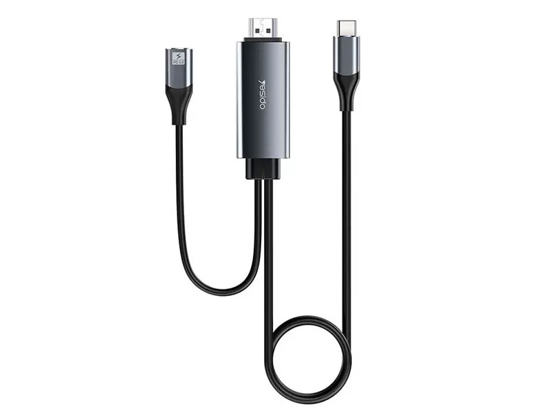 کابل Type-Cبه Hdmi یسیدو 4k مدل HM03 طول 1.8 متر | استپ موبایل