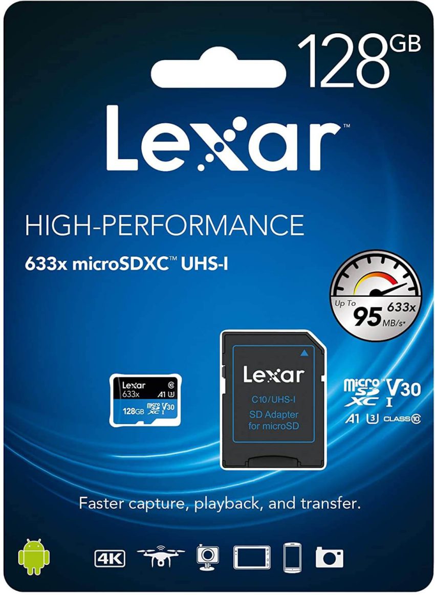 رم میکرو 128 گیگ لکسار micro SDHC lexar 128GB