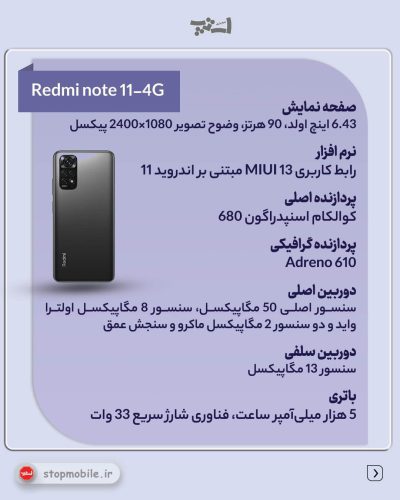 بررسی انواع گوشی REDMI NOTE 11