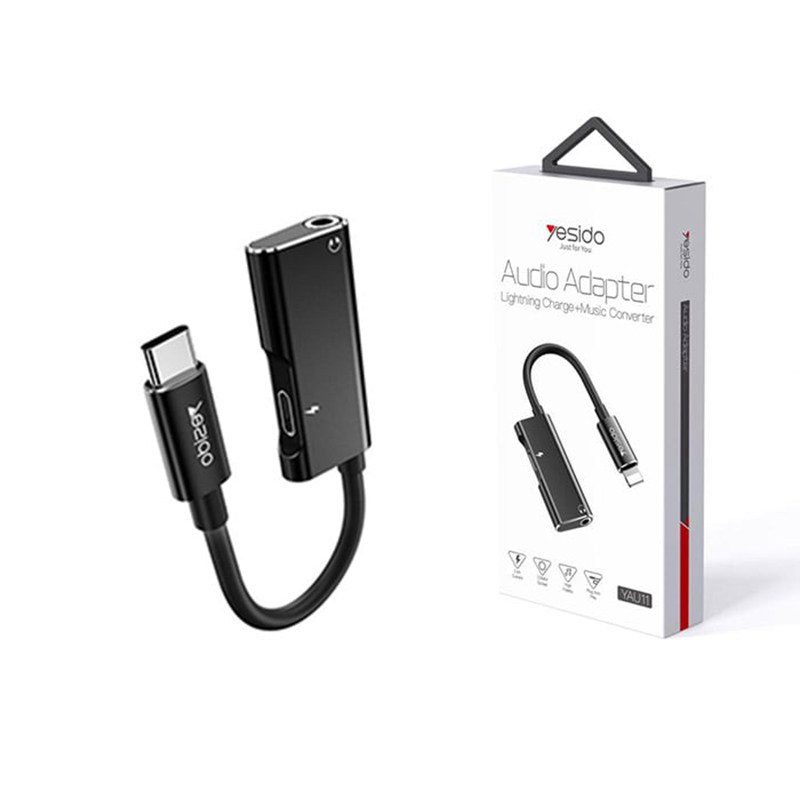 مبدل 1 به 2 لایتنینگ به جک 3.5 میلیمتری یسیدو مدل YAU11