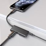 مبدل 1 به 2 لایتنینگ به جک 3.5 میلیمتری یسیدو مدل YAU11