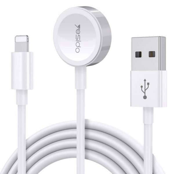 YESID-WATCH-CHARGING-CABLE-MAGNETIC-APPLE-WATHC-CA70 کابل لایتنینگ و شارژر اپل واچ یسیدو YESIDO CA70 طول 1.5متر 2وات