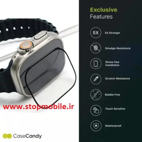 محافظ صفحه نمایش اپل واچ Apple Watch 8 - 49 mm تمام چسب از جنس نانو سرامیک