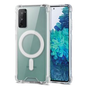 قاب کریستالی شفاف سامسونگ S20 FE 4G - 5G مدل Clear Case MagSafe
