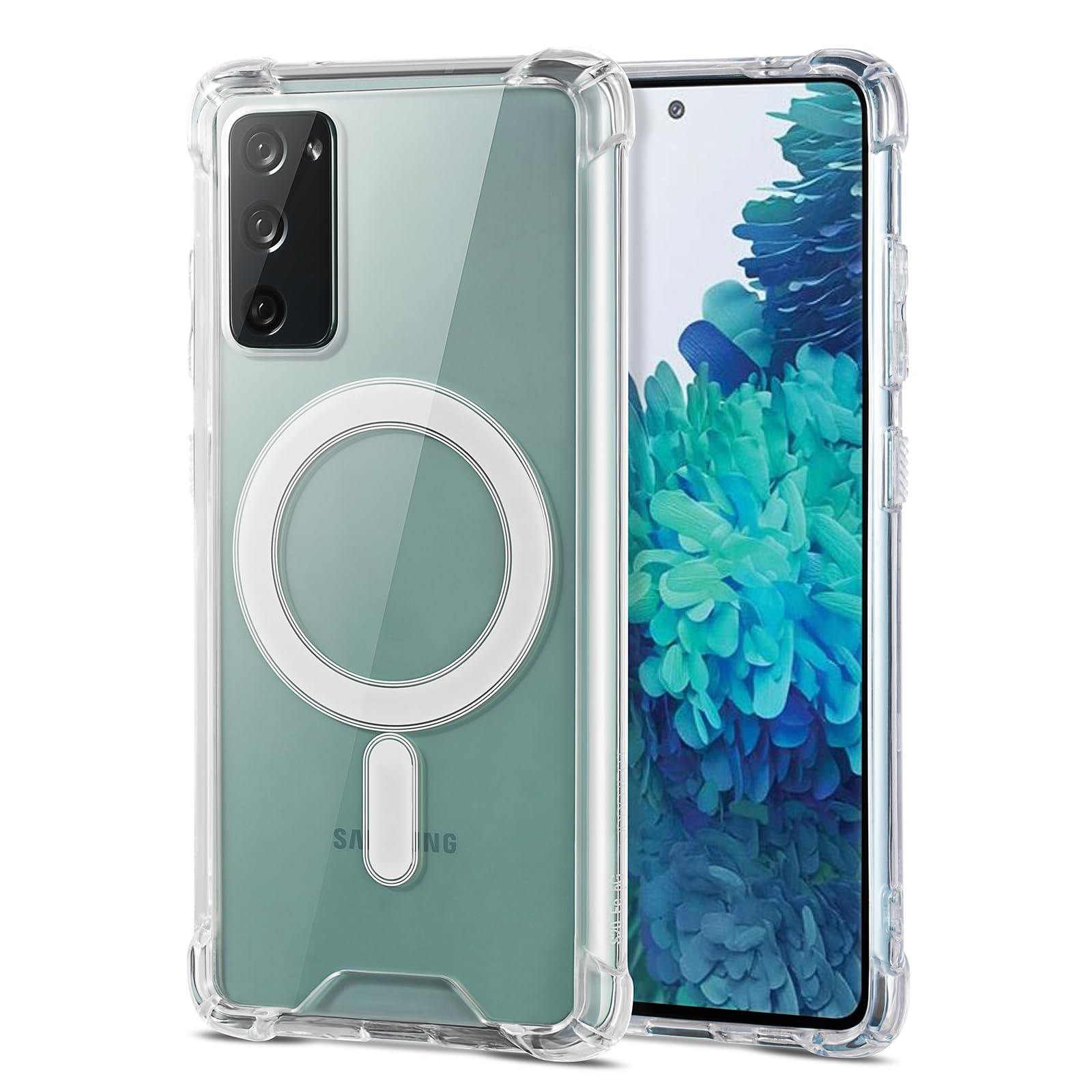 قاب کریستالی شفاف سامسونگ S20 FE 4G - 5G مدل Clear Case MagSafe