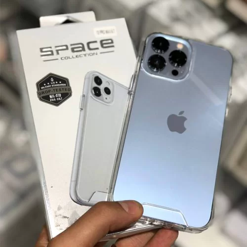 قاب گوشی iPhone 12 Pro Max آیفون مدل اسپیس Space دکمه کرومی