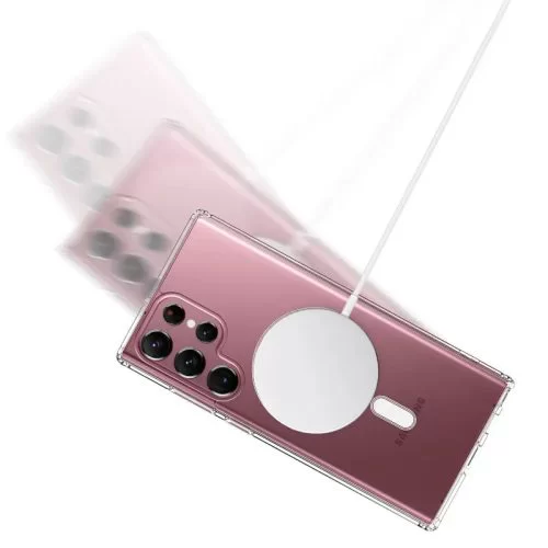 قاب ژله ای و محافظ لنزدار سامسونگ Galaxy S23 Ultra مدل مگ سیف دار