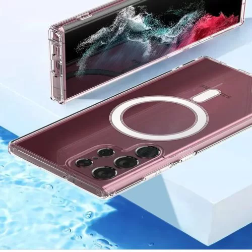 قاب ژله ای و محافظ لنزدار سامسونگ Galaxy S23 Ultra مدل مگ سیف دار