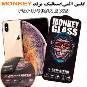 گلس آیفون ایکس اس - IPHONE XS مدل آنتی استاتیک برند MONKEY