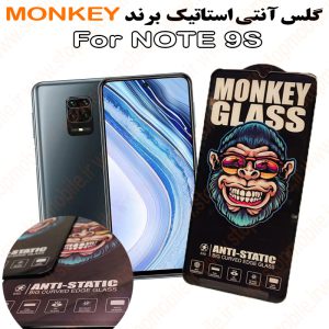 گلس شیائومی NOTE 9S مدل آنتی استاتیک برند MONKEY