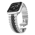 بند استیل طرح رولکس مدل Rolex Band 5Bead Apple Watch مناسب برای اپل واچ سایز 42 / 44 / 45 / 49 میلی متر
