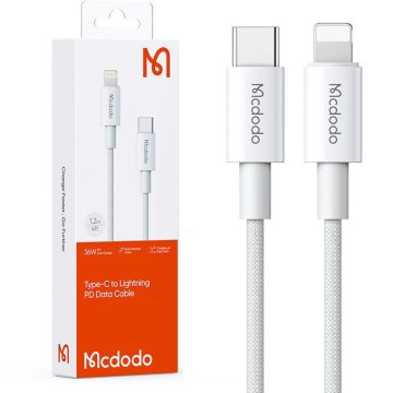 کابل شارژ مک دو دو مدل CA-2760 از نوع ( تایپ سی ) به ( لایتنینگ ) با خروجی 6 آمپر 1.2 متری