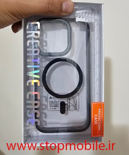 گارد مگسیف دار شفاف دور رنگی creative case