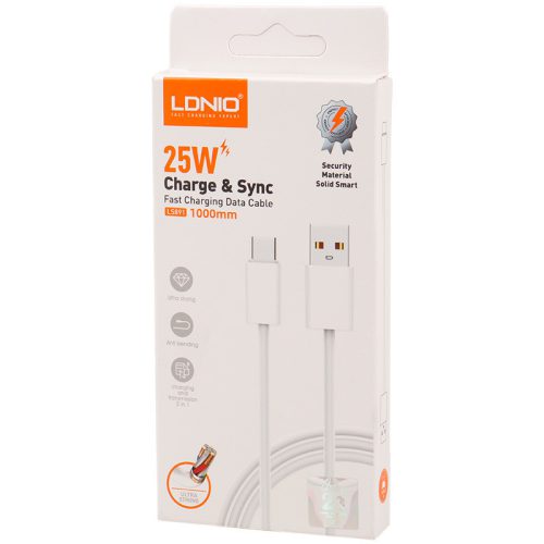 کابل شارژ LDNIO LS891 مدل USB به Type-C طول 1 متر 25 وات
