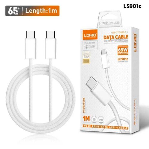 کابل شارژ LDNIO LS901c مدل Type-C به Type-C طول 1 متر 65 وات