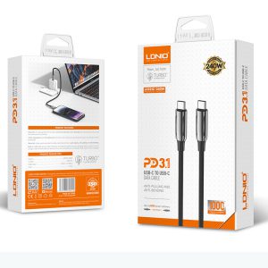 کابل شارژ LDNIO LS921C مدل Type-C به Type-C طول 1 متر با توان 240 وات