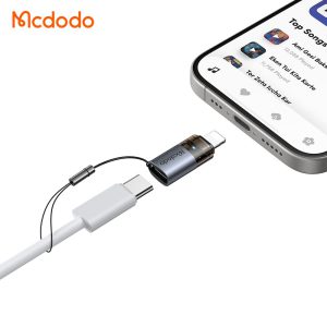 تبدیل مک دودو Mcdodo OT-7630 – USB-C to Lightning با توان 36 وات و LED