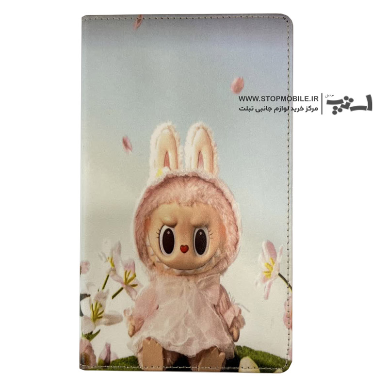 طرحدار-تبلت-لبوبو-labubu-3 استپ موبایل | لوازم جانبی موبایل و تبلت | کیف تبلت سامسونگ Tab A9 (2023) 8.7 inch SM-X115 طرح لبوبو Labubu