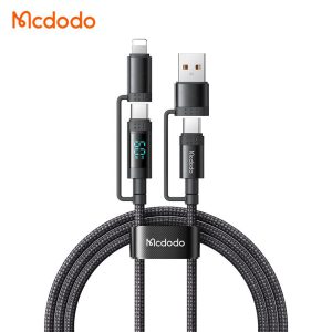 کابل مک دودو Mcdodo CA-1990 از نوع (USB-A/USB-C به USB-C/Lightning) با طول ۱.۲ متر