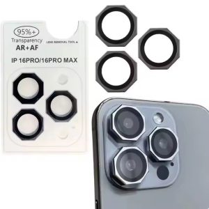 محافظ لنز AR+AF آیفون iPhone 16 Pro / 16 Pro Max مدل هشت ضلعی