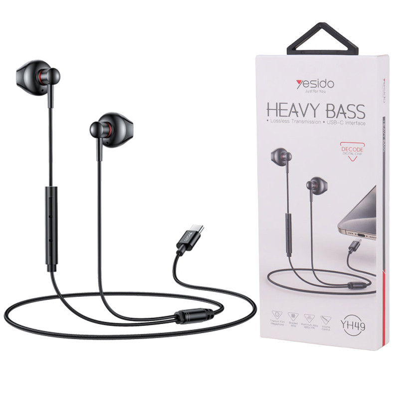 هندزفری سیم دار یسیدو مدل YH49 با پورت تایپ سی-2 هندزفری سیم دار یسیدو مدل YH49 با پورت تایپ سی