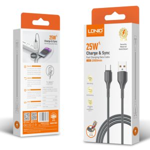 کابل شارژ LDNIO LS851 مدل USB به TYPE C طول 1 متر 25 وات
