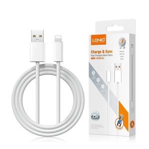 کابل شارژ LDNIO LS901 مدل USB به LIGHTNING طول 1 متر 25 وات