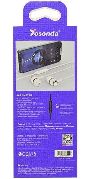 هندزفری سیم دار مدل YOSONDA YXD-P10