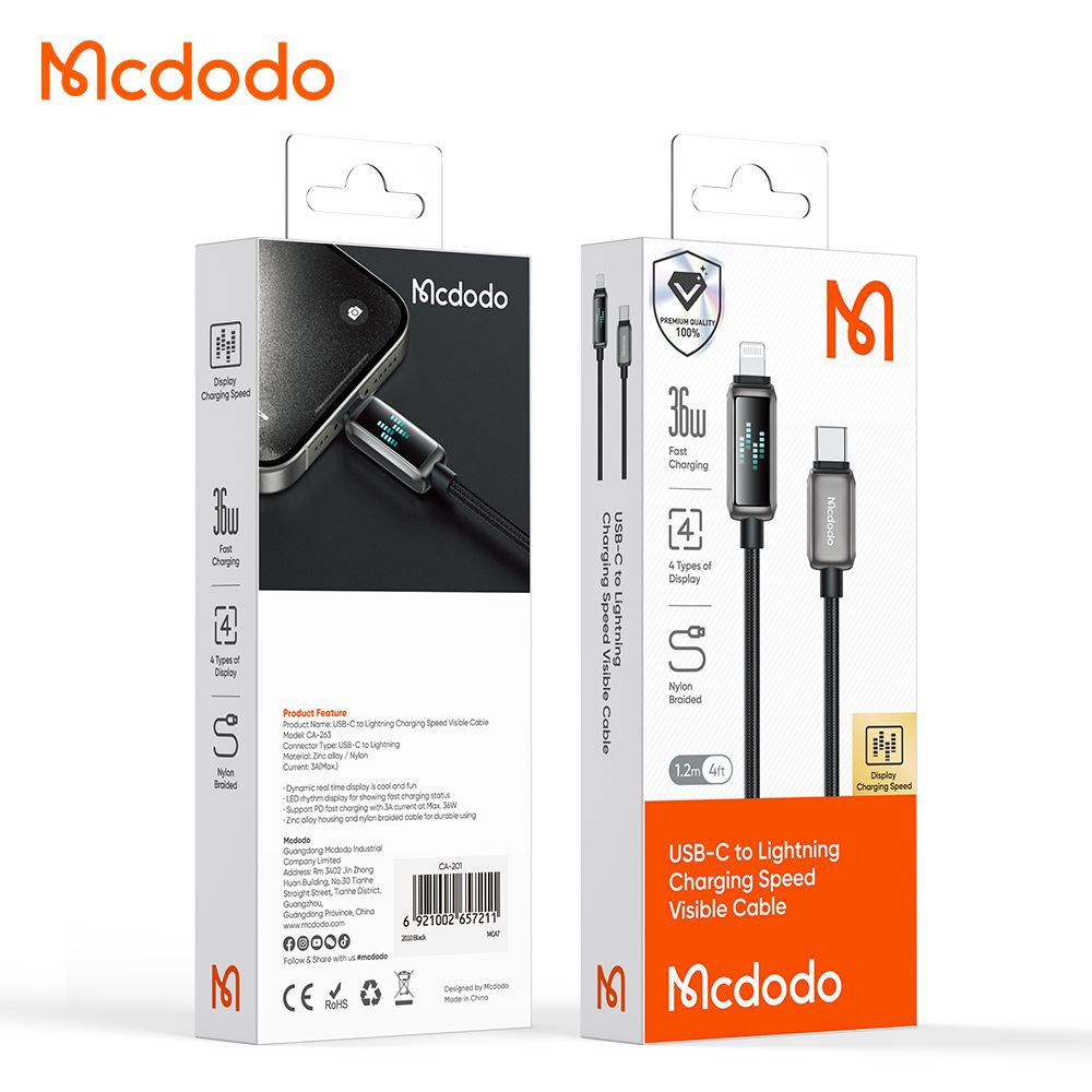 کابل مک دودو Mcdodo CA-2630 از نوع Type-C به Lightning با طول 1.2 متر 