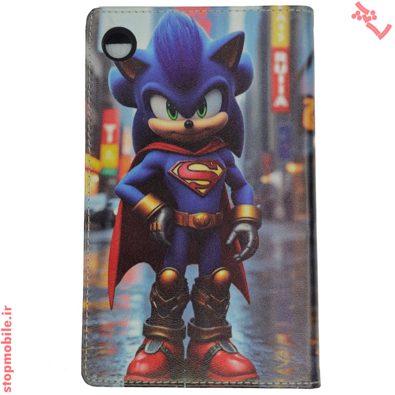 کیف طرح دار تبلت استپ موبایل | لوازم جانبی موبایل و تبلت | کیف تبلت سامسونگ Tab A11 SM-X135 طرح سونیک