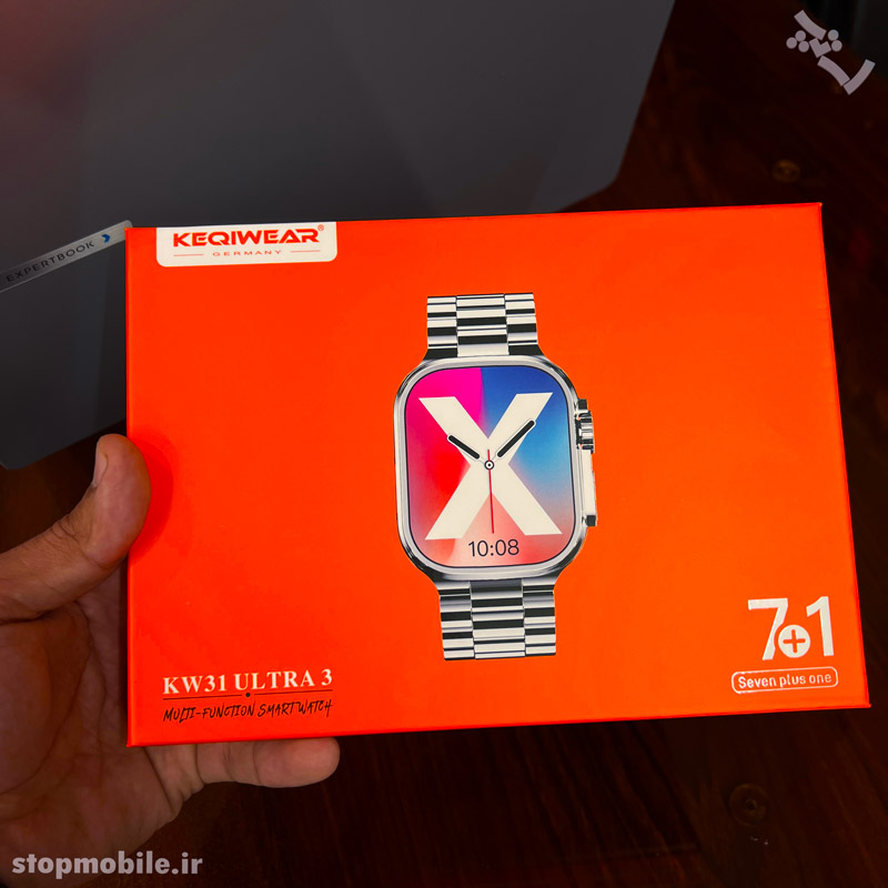 ساعت هوشمند KEQIWEAR مدل KW31 ULTRA 3 با 7 مدل بند