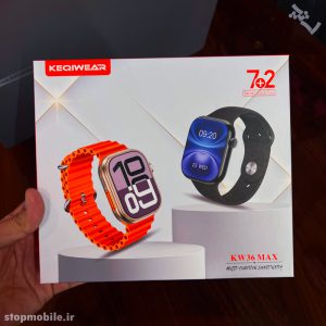 پک ساعت هوشمند دو تایی KEQIWEAR مدل KW36 MAX با 7 مدل بند و قابلیت اتصال به گوشی