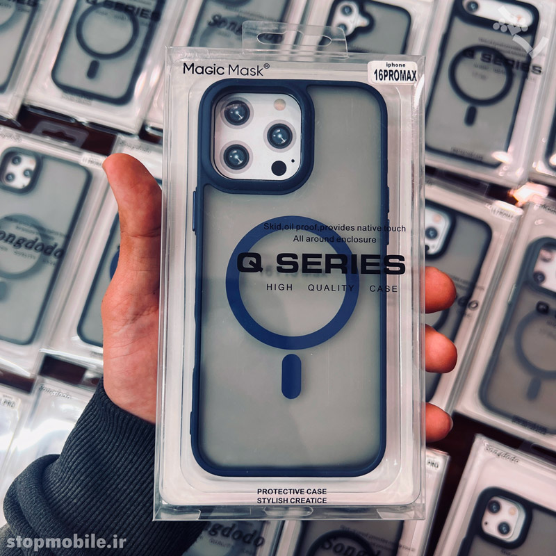 قاب آیفون 16 پرو مکس - IPHONE 16 Pro Max مدل مگ سیف دار پشت مات Magic Mask