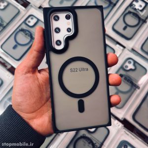قاب سامسونگ S22 Ultra مدل مگ سیف دار پشت مات Magic Mask