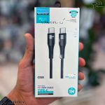 کابل شارژر X-HANZ مدل PD105 از نوع 2 سر تایپ سی به متراژ 100 سانتی متر