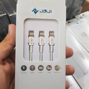 کابل شارژ JOJI مدل ZA101P از نوع USB به Lightning طول 30 سانتی‌متر