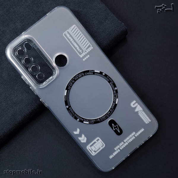قاب هولوگرامی طرح مگ سیف قاب هولوگرامی شیائومی Redmi Note 8 طرح مگ سیف | محافظ لنز دار و دکمه کرومی