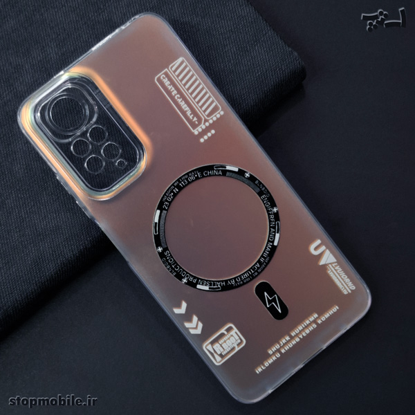 قاب هولوگرامی شیائومی Note 11 Pro 4G/5G طرح مگ سیف | محافظ لنز دار و دکمه کرومی