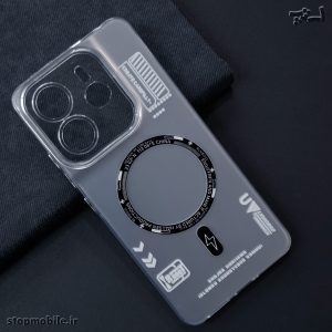 قاب هولوگرامی شیائومی Note 14 4G طرح مگ سیف | محافظ لنز دار و دکمه کرومی