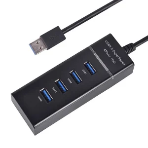 هاب 4 پورت USB 3.0 مدل USB HUB Super Speed کابل 120 سانتی‌متری