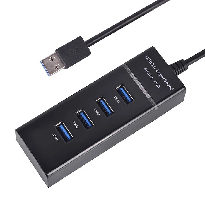 هاب 4 پورت USB 3.0 مدل USB HUB Super Speed کابل 120 سانتی_متری 2 هاب 4 پورت USB 3.0 مدل USB HUB Super Speed کابل 120 سانتیمتری