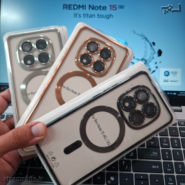 قاب ژله ای و محافظ لنزدار شیائومی Note 15 4G مدل مگ سیف دار