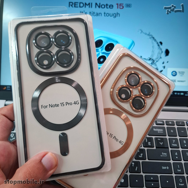 قاب ژله ای و محافظ لنزدار شیائومی Note 15 Pro 4G مدل مگ سیف دار