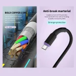 کابل شارژ UEELR مدل DX107 از نوع USB به Type-C