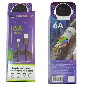 کابل شارژ UEELR مدل DX107 از نوع USB به Type-C