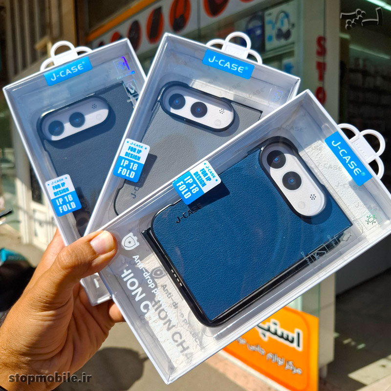 قاب چرمی آیفون iPhone Duo (Fold) مدل Fashion Chaser برند J-CASE