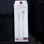 کابل شارژ Funong X3B مدل USB به LIGHTNING طول 1 متر 6 آمپر سفید